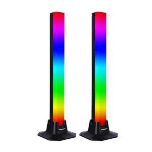 Zestaw pasków LED RGB Emeszon®, 2 sztuki, z pilotem, do oświetlenia otoczenia, synchronizacji muzyki, gier i innych - Lampa dekoracyjna