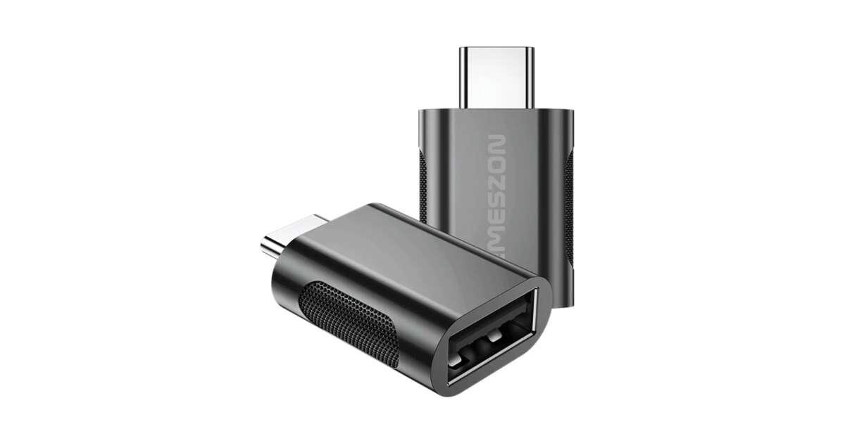 Adaptor cablu Conversie OTG USB 3.1 la Type-C, Emeszon®, transfer date pana la 10Gbps, aliaj zinc, converteste USB Type C, negru 95519732