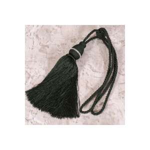 Anita zöld bojtos függönyelkötő kristály díszítéssel - Anita