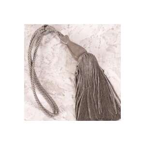 Acélszürke függöny elkötő bojttal, Alisa - Függönyelkötő