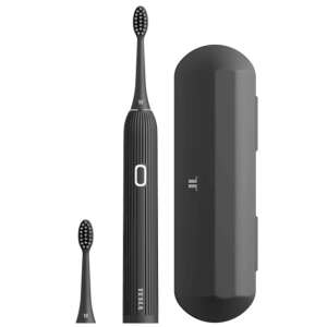 Tesla TSL-PC-TS200B Sonic Electric Smart Toothbrush, Black, with travel case and extra brush head - Mouth shower and Electric toothbrush