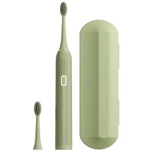 Tesla TSL-PC-TS200G Sonic Electric Smart Toothbrush, Green, with two replacement brush heads and a travel case - Mouth shower and Electric toothbrush
