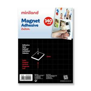 Miniland Magnet Adhesive 140 pieces, 2x2cm, self-adhesive magnetic squares - Miniland