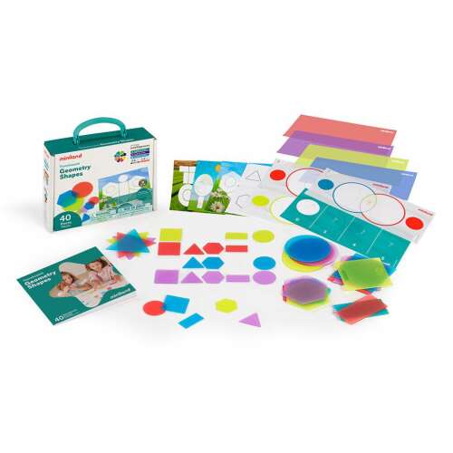 Miniland Forme Geometrice Transparente Jucărie Educațională pentru Copii, 40 de piese