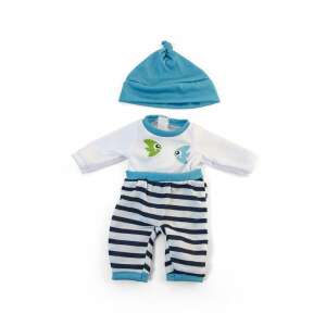 Blue and white striped pajamas with a blue hat for 32 cm baby dolls - Miniland