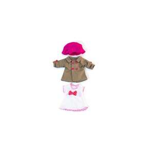 3-piece doll outfit set for 32cm dolls, includes a dress, coat, and hat - Miniland