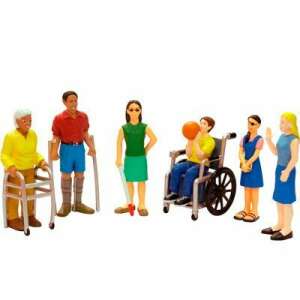 Set de 6 figurine care promovează diversitatea pentru copii, inclusiv persoane cu dizabilități, pentru jocuri de rol și învățarea despre incluziune - Miniland Figurine