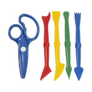 Play-Doh tools set, 5 pieces, includes scissors, sculpting tools, for kids, creative play - Miniland