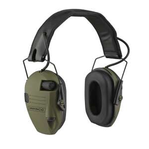 INVINCIO® W1 taktikai fejhallgató, zajcsökkentés és hallásvédelem, összecsukható, környezeti zajszűrés és állítható érzékenység, két mikrofon, audio csatlakozás csatlakozón keresztül, vadásza 95528846 Hallásvédő