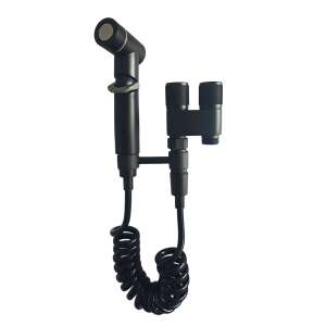 HAWIRE dupla zuhany és bidé készlet rugalmas spirálcsővel, fekete - Zuhanyfej