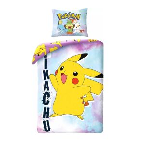 Pokémon Pikachu Bettwäsche-Set, 140x200cm Bettbezug und 70x90cm Kissenbezug - Bettwäsche