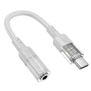 Hoco LS37 Type-C auf 3,5 mm Audioadapter, weiß, zum Anschließen von Kopfhörern oder Lautsprechern an Ihr Telefon - USB-Konverter
