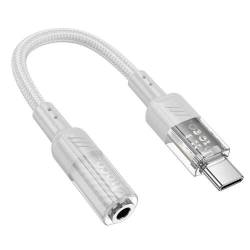 Adapter, átalakító, OTG, audio, jack, 3,5mm -&gt; Type-C, szürke, Hoco LS37
