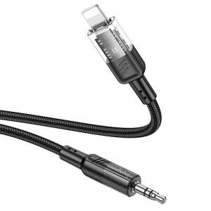 Audio kábel Hoco UPA27 Lightning na Jack 3,5 mm, čierny, 1,2 m - Káble