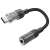 Hoco LS37 USB-C - 3,5 mm audio adapter, fekete