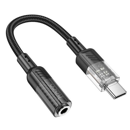 Hoco LS37 USB-C - 3,5 mm audio adapter, fekete