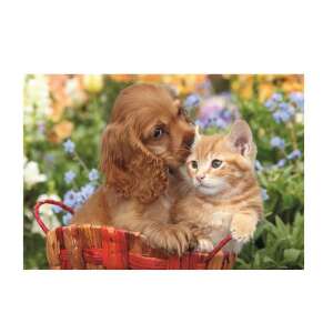 Clementoni Cuki Barátok Maxi Puzzle Bild, Welpe und Kätzchen in einem Korb - Puzzle & Rätsel