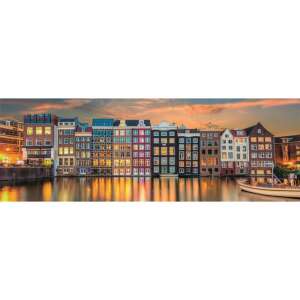 Clementoni 1000-teiliges Amsterdam Panorama Puzzle fertiggestelltes Bild - Clementoni Puzzle