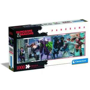 Clementoni Dungeons and Dragons 1000-elementowa panorama układanka z postaciami i scenami z popularnej gry fantasy - Clementoni Puzzle