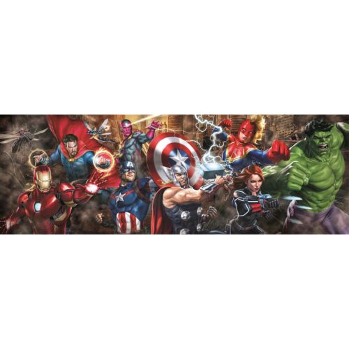 Marvel Bosszúállók Panoráma Puzzle, 1000 darabos, összerakva