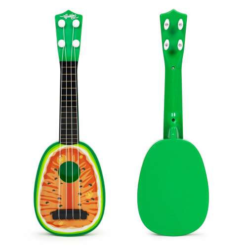 Ukulele gitár gyerekeknek, négy húros, görögdinnye
