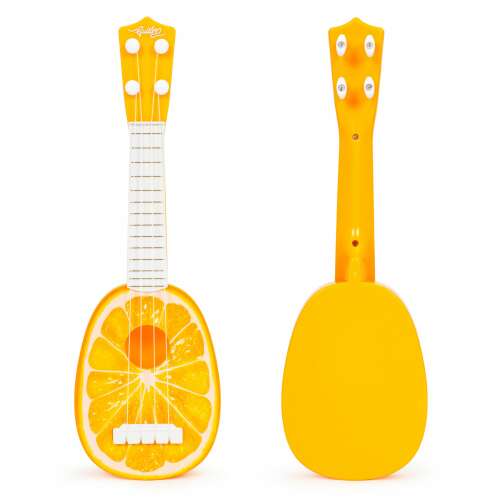 Ukulele gitara pre deti, štvorstrunová, oranžová