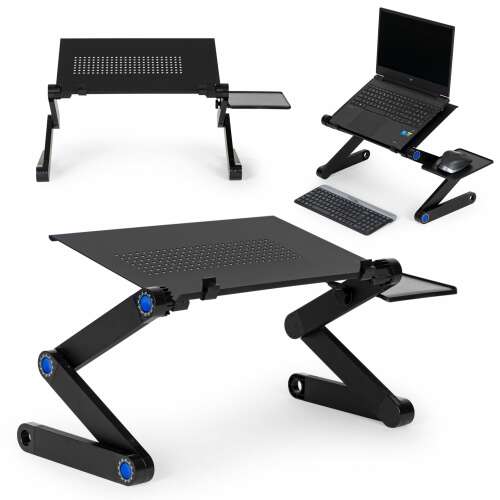 Desktop-Ständer, Aluminium-Laptop-Ständer, klappbar, verstellbar, 2 Aufsätze
