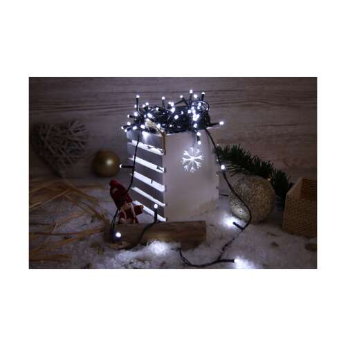 Tracon karácsonyi sziporkázó fényfüzér 5+20m hideg fehér kültéri/beltéri CHRSTOSC200CW