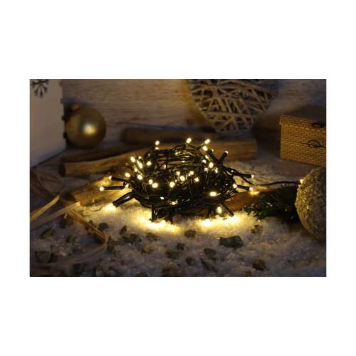 Tracon 50m meleg fehér kültéri/beltéri karácsonyi fényfüzér