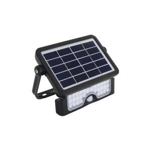 Tracon 5W napelemes mozgásérzékelős reflektor, fekete, ferde nézet - Tracon