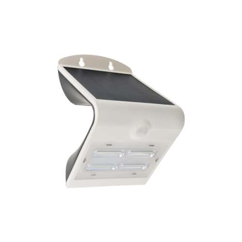 Tracon LSLBW3W napelemes LED fali lámpa mozgásérzékelővel, fehér