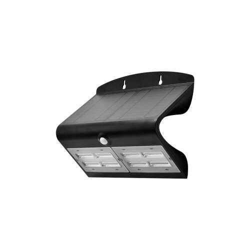 Tracon napelemes LED fali lámpa mozgásérzékelővel, fekete