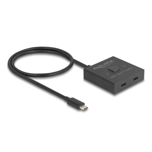 Delock Comutator USB 10 Gbps USB Type-C Switch 2 în 1 bidirecțional 8K