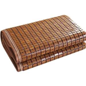 Saltea de răcire din bambus maro, pliată, pentru dormitul vara - Lenjerie de pat