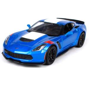 Maisto 1:24 méretarányú fém modell egy kék 2017-es Chevrolet Corvette Grand Sportról - Maisto Tech