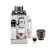 DeLonghi Rivelia EXAM440.55.W automatic coffee machine, white, with bean hopper, milk container, and cup, two cups of coffee