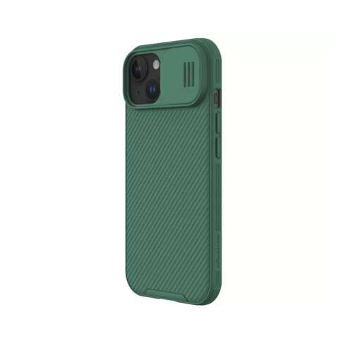 Nillkin CamShield Apple iPhone 15 tok, zöld, védőtok, kamera csúszka, telefontok - Nillkin