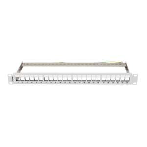 Lanberg PPKS-0924-S 19 inch 24 port patch panel, white, for network cabling - Computers and Accessory