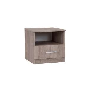 Miami Nachttisch mit einer Schublade und einem Regal in York Eiche - Nachttische
