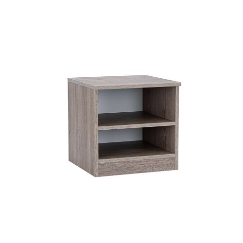 Szafka nocna Miami Yorki Oak z 2 półkami, 40x40x40 cm