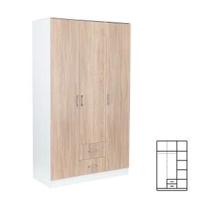 Dulap Miami 120x205 cm stejar sonoma-alb 95699022 - Dulapuri