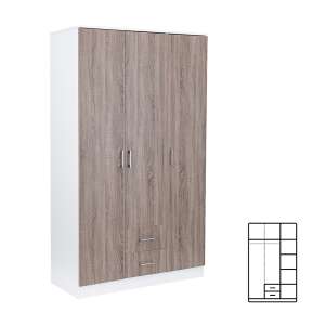 Dulap Miami 120x205 cm stejar York-alb 95699029 - Dulapuri