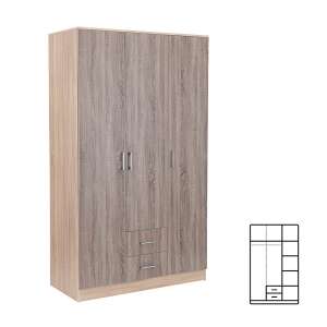 Dulap Miami 120x205 cm stejar York-stejar Sonoma 95699038 - Dulapuri