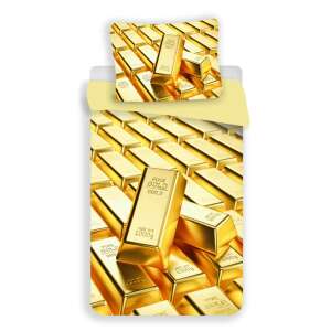 Aranyrúd Gold ágynemű szett, 140x200cm paplanhuzat és 70x90cm párnahuzat, aranyrúd mintával - Ágynemű - ifjúsági és felnőtt