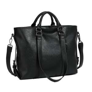 Dollcini Damen Arbeits-Crossbody-Tasche, Handtasche, PU-Ledertasche, Casual-Tasche, Damen/Reise/Arbeit/Täglich, Schwarz, 35 x 28 x 14 cm - Handtaschen