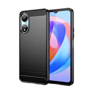 Black carbon fiber silicone back cover case for Honor X7b phone - Phone Case