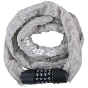 Dunlop kombinációs lánczár, 120cm hosszú, szürke, kerékpár biztonság - Kerékpár zár