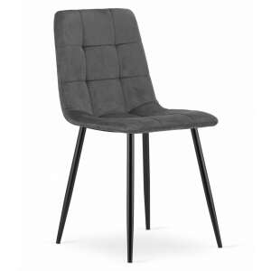 Artool Kara Velvet Dining Chair in Grey and Black - Kitchen Furniture
