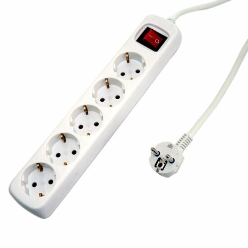 BEOROL elektromos hosszabbító, 3 m, 5 aljzat, kapcsolóval 168736107 - Beorol