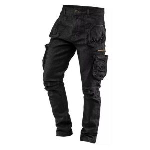 Spodnie robocze z 5 kieszeniami, model DENIM, czarne, rozmiar XL, NEO 140560408 - Neo